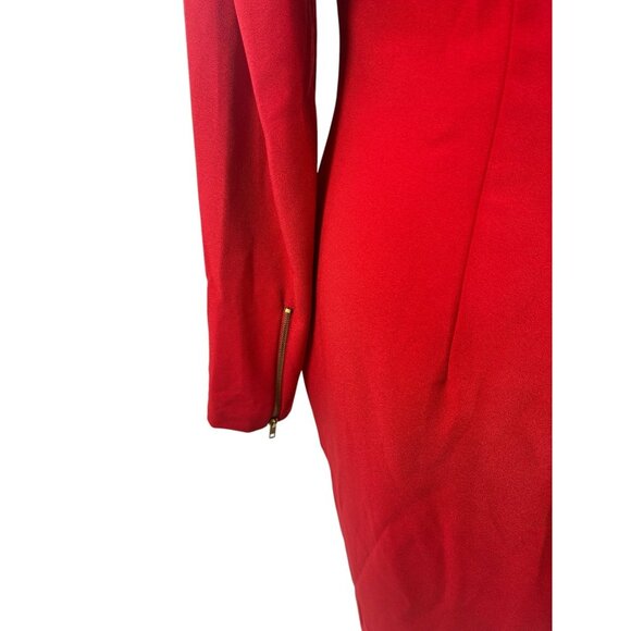 Cremieux Womens Size 8 Dress Red Long Sleeve Knee Length Cocktail Party - Picture 5 of 7